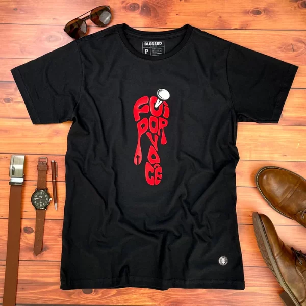 Camiseta Masculina Azul Cristo vive em mim