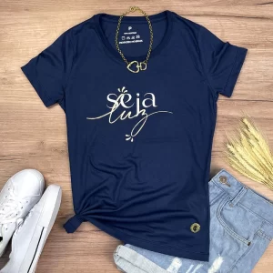 Camiseta Feminina Branca Seja Luz - Imagem 11