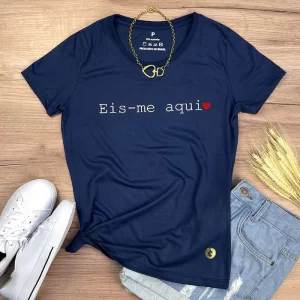 Camiseta Feminina Preta Eis-me aqui - Imagem 9