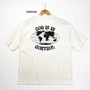 Oversized Preta Full God Is In Control - Imagem 5