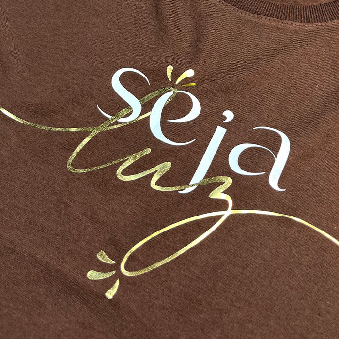 Camiseta Feminina Branca Seja Luz - Imagem 4