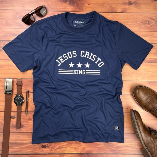 Camiseta Masculina preta Jesus Cristo King