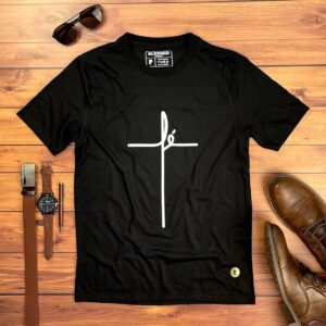 Camiseta Masculina Preta Fé - Imagem 1