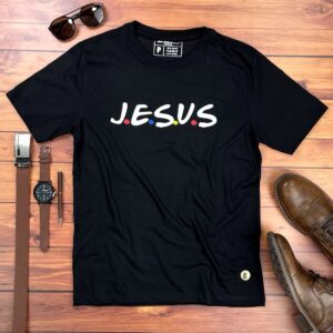 Camiseta Masculina Preta J.E.S.U.S