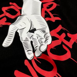 Camiseta Masculina Preta Foi Por Você Mão - Imagem 2