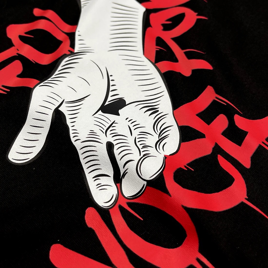 Camiseta Masculina Preta Foi Por Você Mão - Imagem 2