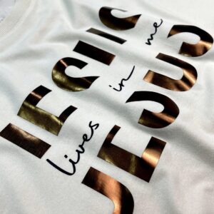 Camiseta Masculina Off White Jesus Lives In Me - Imagem 2