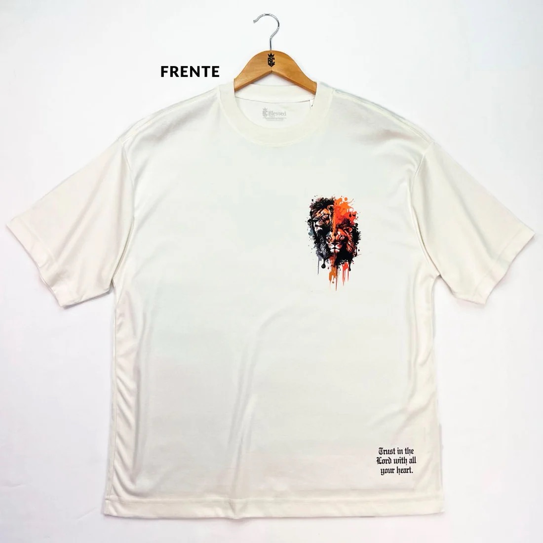 Oversized Off White Full Dois Leões - Imagem 1
