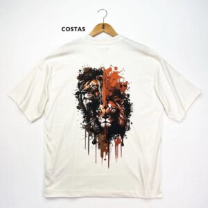 Oversized Off White Full Dois Leões - Imagem 3