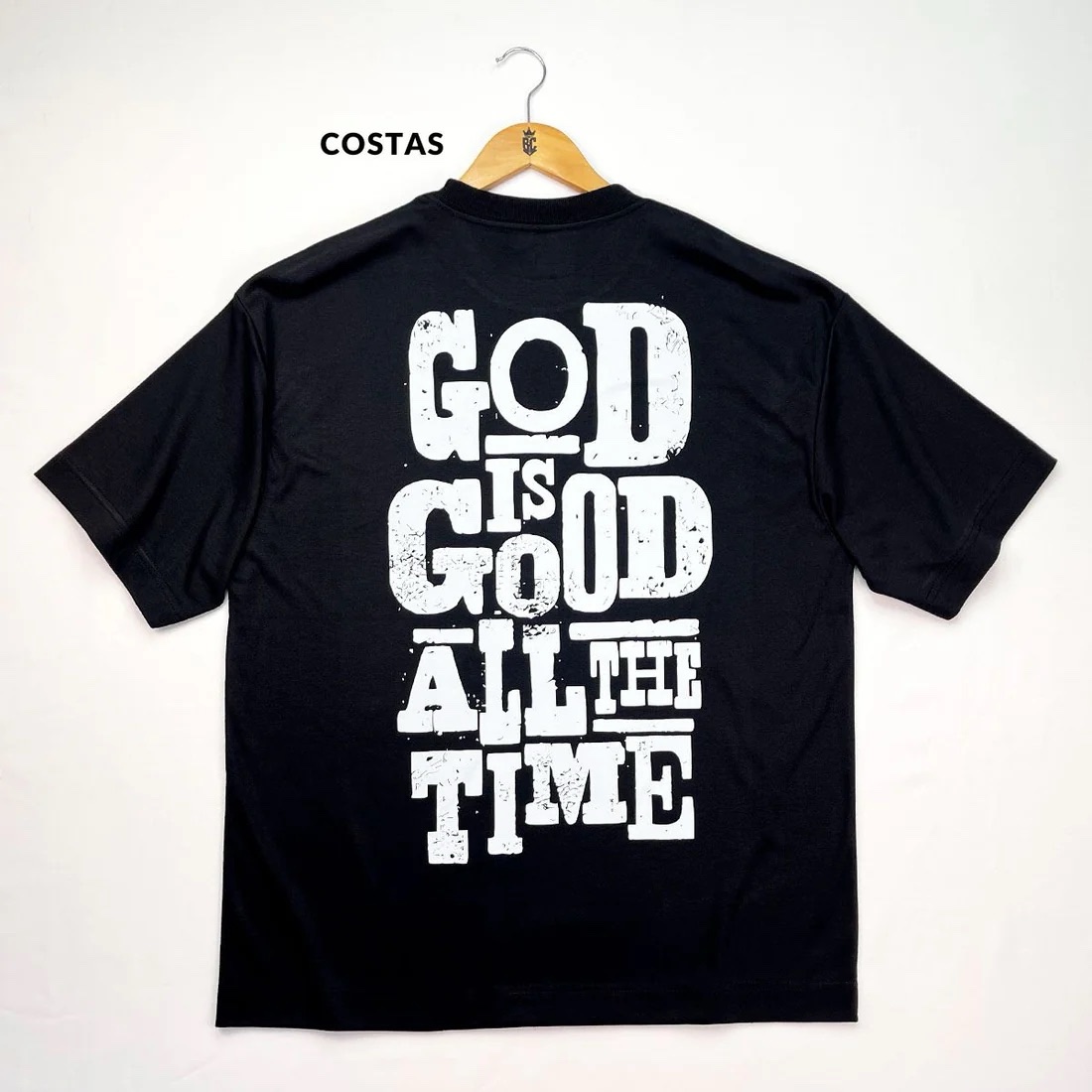 Oversized Preta Full God Is Good All The Time - Imagem 2
