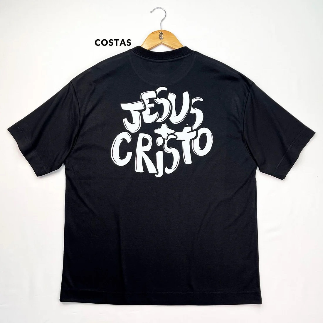 Oversized Preta Full Jesus Cristo Grafite - Imagem 2