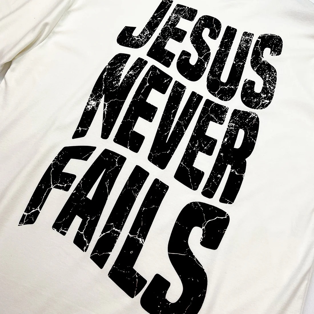 Oversized Off White Full Jesus Never Fails - Imagem 3