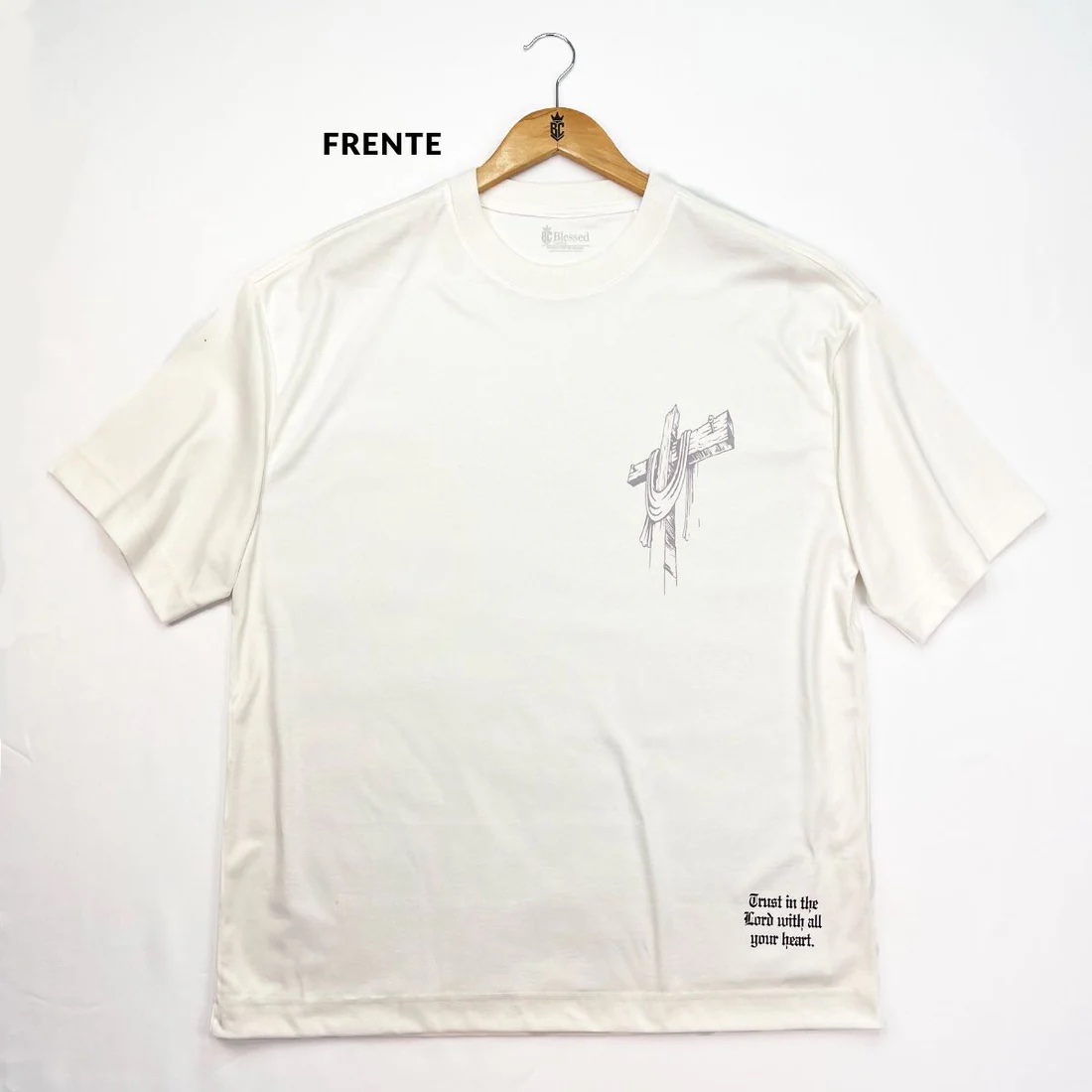 Oversized Preta Full Cruz Foi Por Você! - Imagem 4
