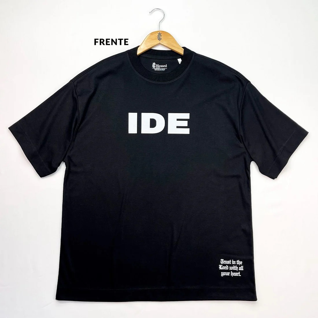 Oversized Preta Full IDE Por Todo Mundo E Pregai O Evangelho - Imagem 1