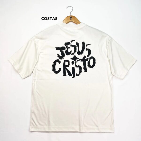 Oversized Preta Full Jesus Cristo Grafite