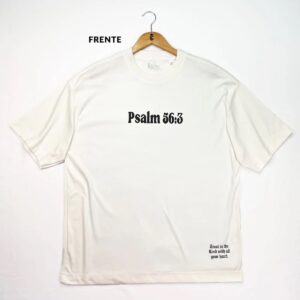 Oversized Preta Full Faith Over Fear Psalm 56:3 - Imagem 4