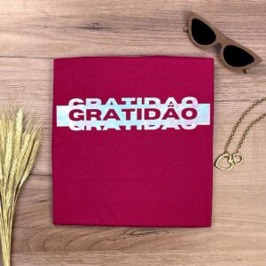 Camiseta Feminina Pink Gratidão - Imagem 2
