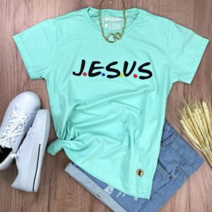 Camiseta Feminina Preta J.E.S.U.S - Imagem 3
