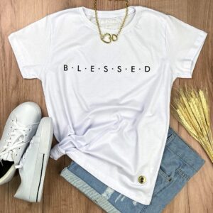 Camiseta Feminina Preta B.L.E.S.S.E.D - Imagem 4