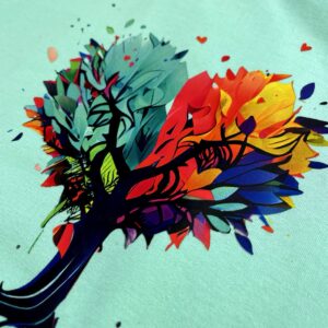 Camiseta Feminina Menta Árvore de Coração - Imagem 5