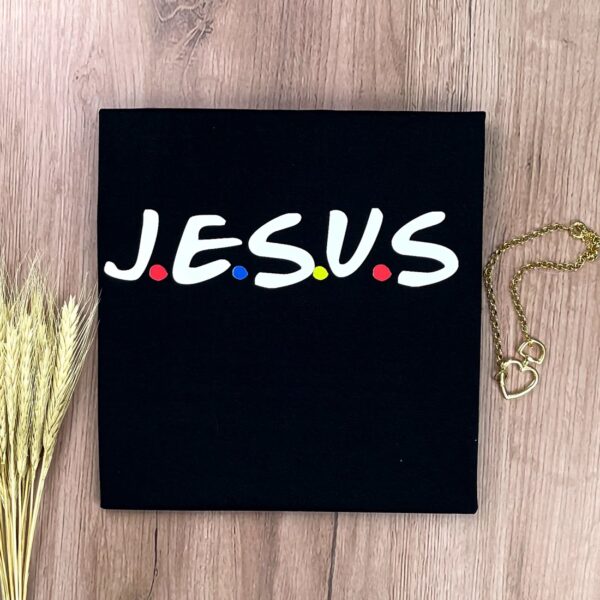 Camiseta Feminina Preta J.E.S.U.S