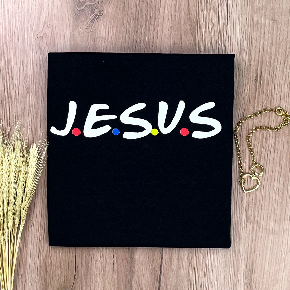 Camiseta Feminina Preta J.E.S.U.S - Imagem 2