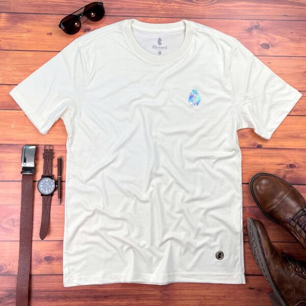 Camiseta Masculina Preta Cordeiro e Leão Holográfico