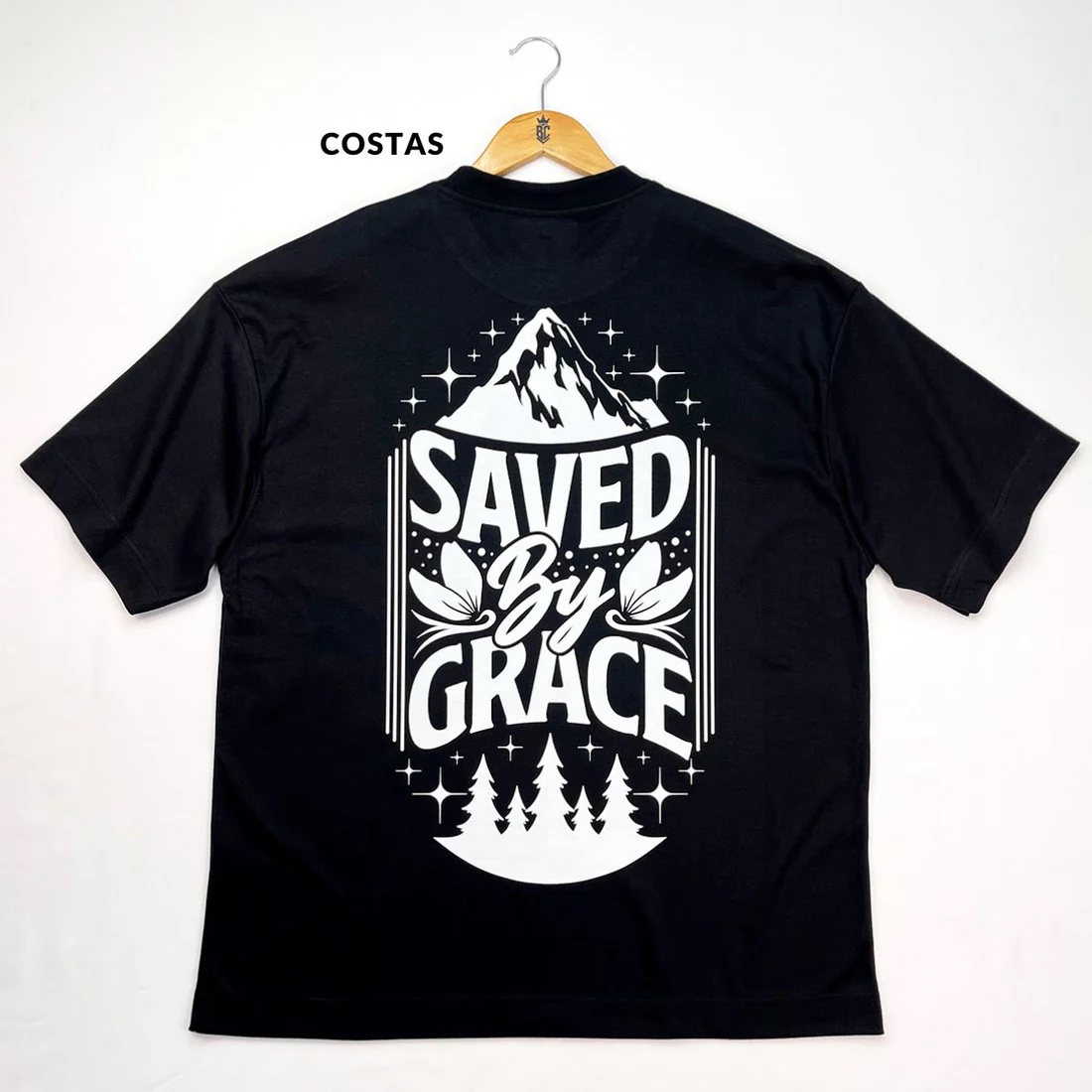 Oversized Preta Full Saved By Grace - Imagem 3