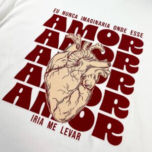 Oversized Off White Eu Nunca Imaginaria Onde Esse Amor Iria Me Levar - Imagem 2