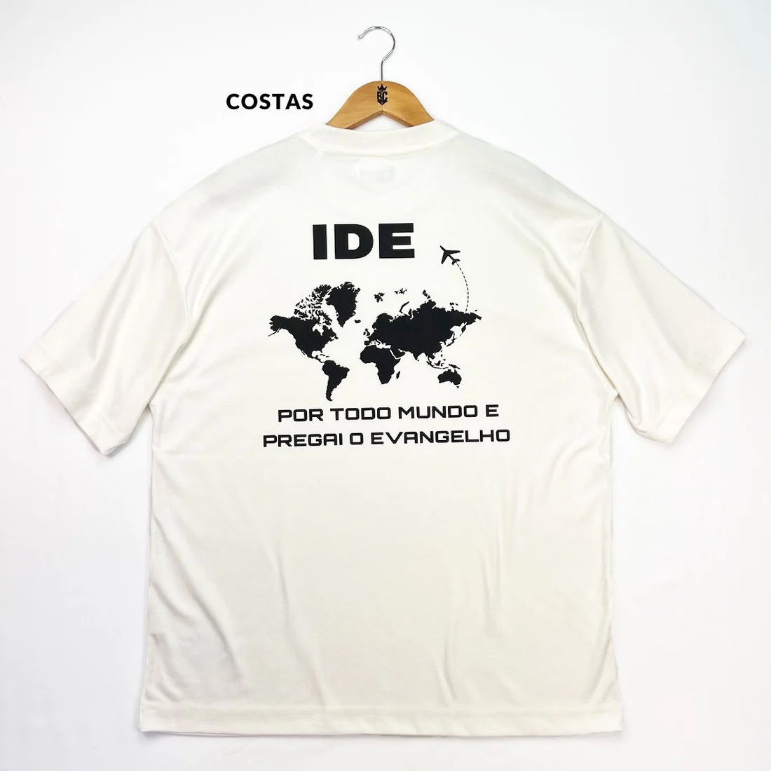 Oversized Preta Full IDE Por Todo Mundo E Pregai O Evangelho - Imagem 5