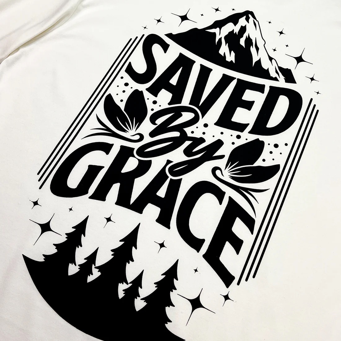 Oversized Preta Full Saved By Grace - Imagem 5