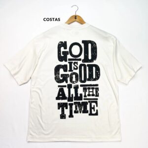 Oversized Preta Full God Is Good All The Time - Imagem 5