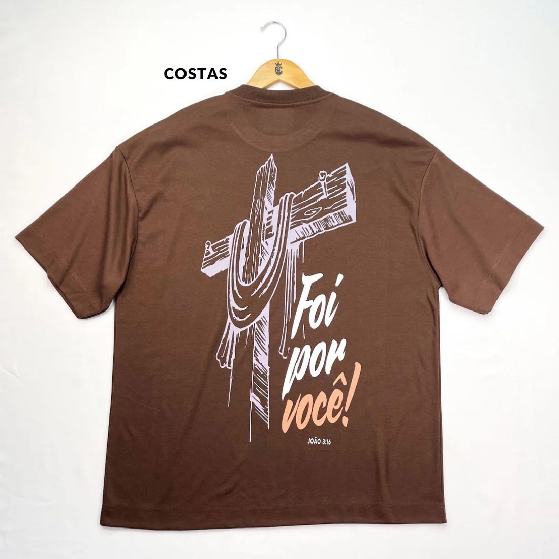 Oversized Preta Full Cruz Foi Por Você! - Imagem 7
