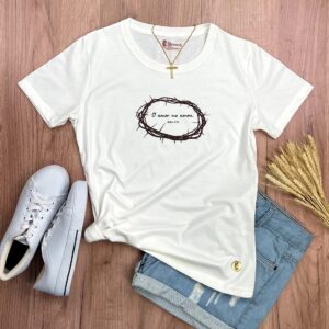 Camiseta Feminina Off White O Amor Me Amou - Imagem 1