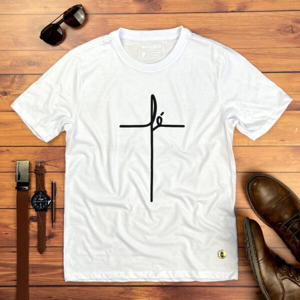Camiseta Masculina Preta Fé