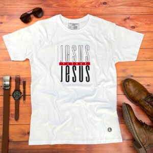 Camiseta Masculina Cinza Jesus Yeshua - Imagem 3