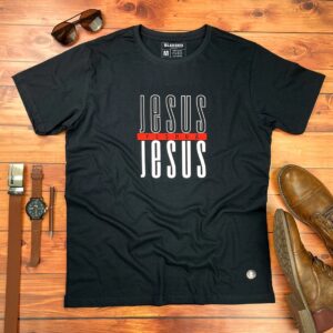 Camiseta Masculina Cinza Jesus Yeshua - Imagem 4