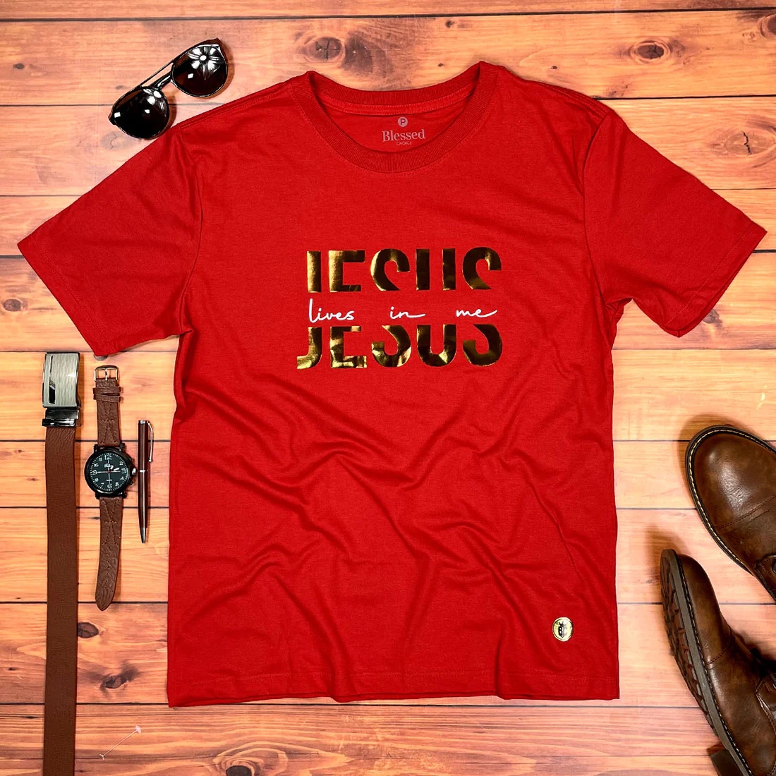 Camiseta Masculina Off White Jesus Lives In Me - Imagem 8