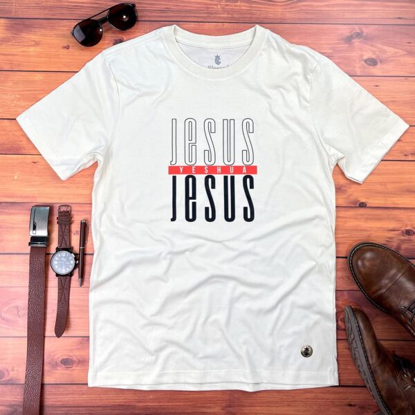 Camiseta Masculina Cinza Jesus Yeshua