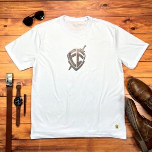 Camiseta Masculina Preta Escudo Fé - Imagem 3