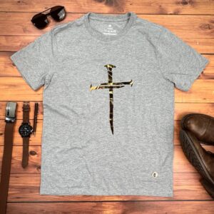 Camiseta Masculina Preta Cruz E Prego - Imagem 3