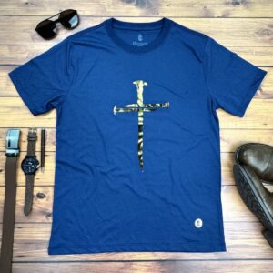 Camiseta Masculina Preta Cruz E Prego - Imagem 4