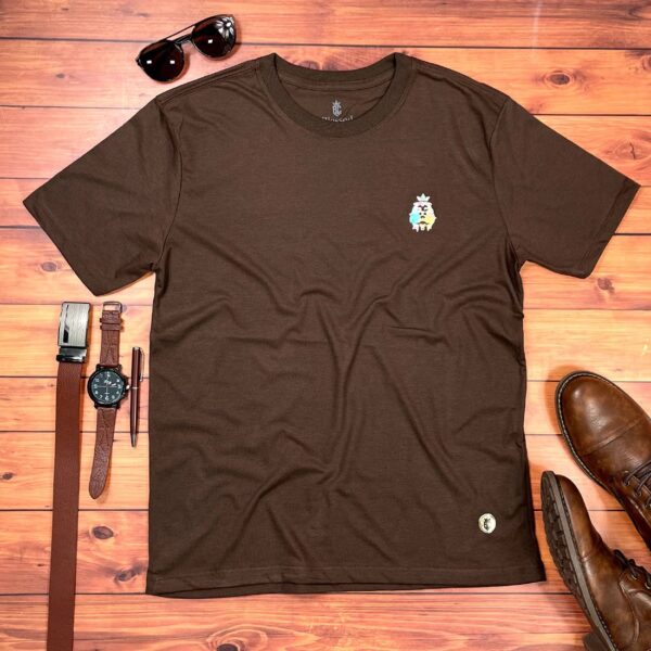 Camiseta Masculina Preta Cordeiro e Leão Holográfico