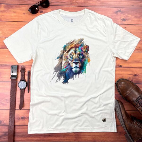 Camiseta Masculina Preta Leão