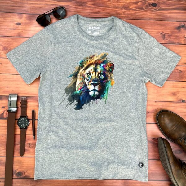 Camiseta Masculina Preta Leão
