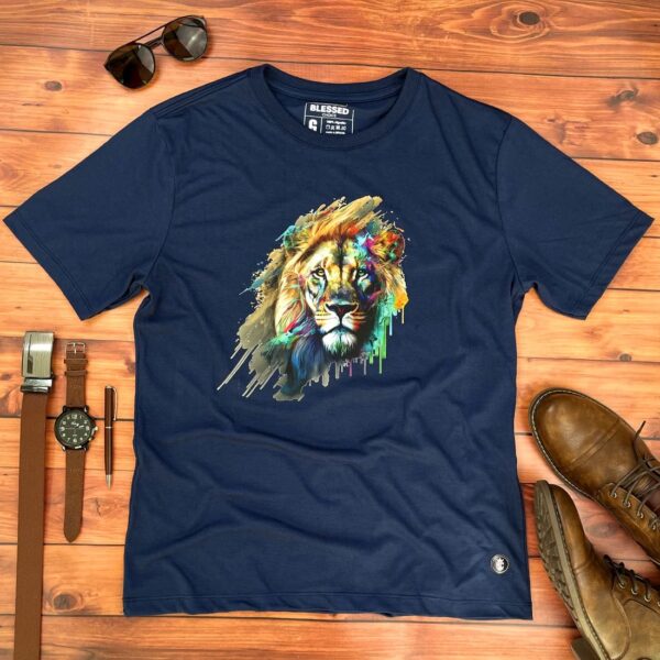 Camiseta Masculina Preta Leão