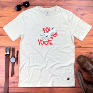 Camiseta Masculina Preta Foi Por Você Mão - Imagem 3