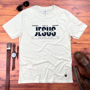 Camiseta Masculina Preta Holy Jesus Lives In - Imagem 5