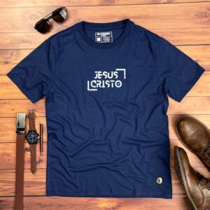 Camiseta Masculina Preta Jesus Cristo Holográfico - Imagem 3