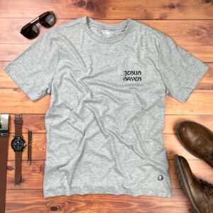 Camiseta Masculina Preta Jesus saves - Imagem 3